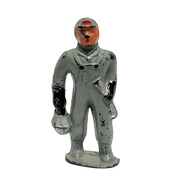 Barclay Other - Vintage Barclay Lead Figure Man Mechanic Wrench Lantern Railroad Worker